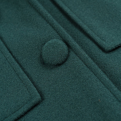 Fashion Casual All-match Loose Detachable Lapel Long-sleeved Woolen Coat