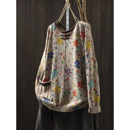 Artistic Retro Printing Sweater For Women