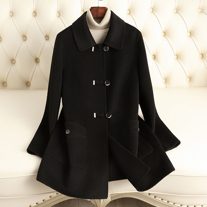 Chinese Style Traditional Mother's Woolen Coat For Women