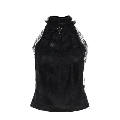 Rose Sling Cobweb Bow Tie Top For Women