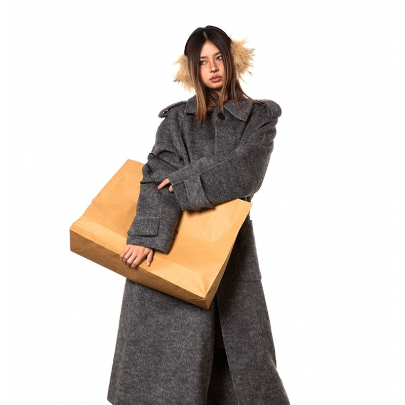 High-support Wool Handmade Double-faced Woolen Goods Long Autumn And Winter High-grade Overcoat Coat