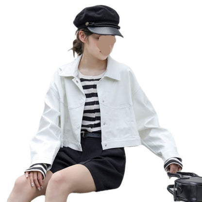 Short Leather Jacket New Vintage Women's Fashion