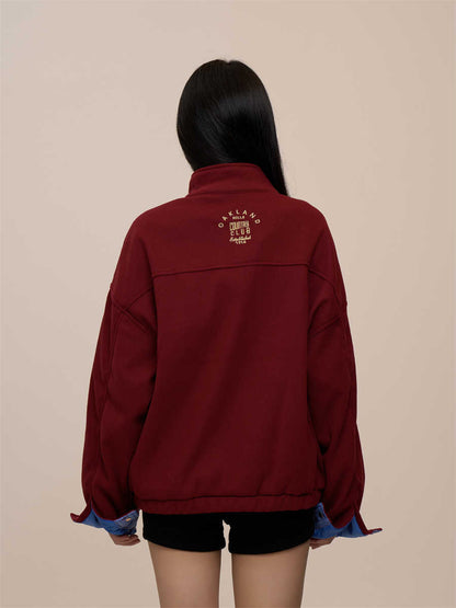 Christmas Red Woolen Cotton Padded Thickened Cotton-padded Coat