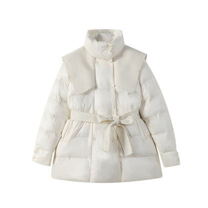Small Winter Lace-up Thin And Thick Down Padded Jacket