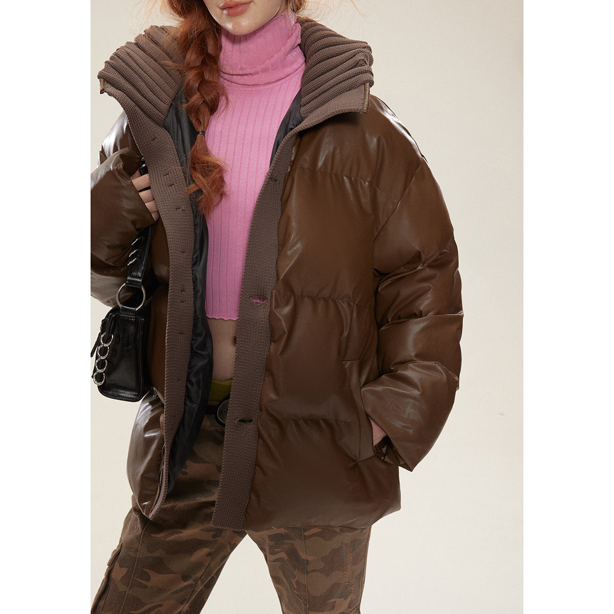 Cotton-padded Coat Stand-up Collar Thermal Loose Fashionable Jacket