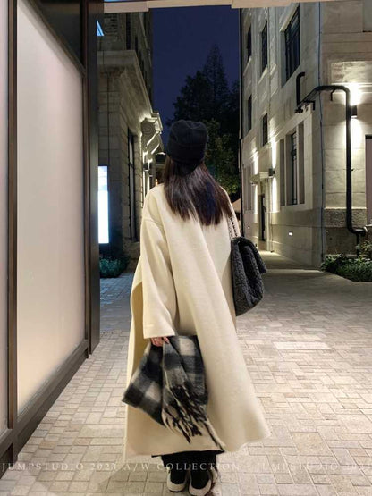 Retro Wool Overcoat Women's Fashion