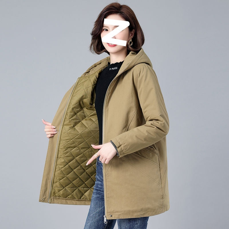 Loose Middle-aged And Elderly Casual Cotton-padded Jacket Women