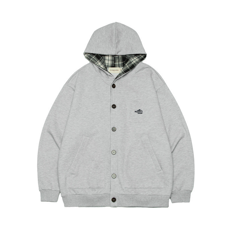 Retro Cardigan Hoodie Fashion Brand Idle Style Couple's Tops