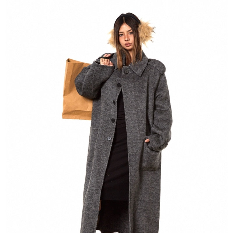 High-support Wool Handmade Double-faced Woolen Goods Long Autumn And Winter High-grade Overcoat Coat