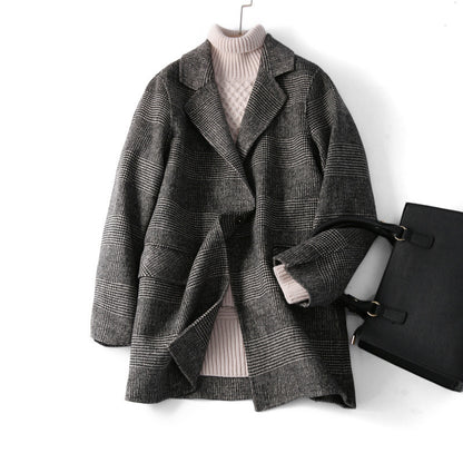 Hand-sewn Double-sided Wool Velvet Coat Ladies Suit