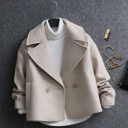 Women's Woolen Coat Korean-style Preppy Style