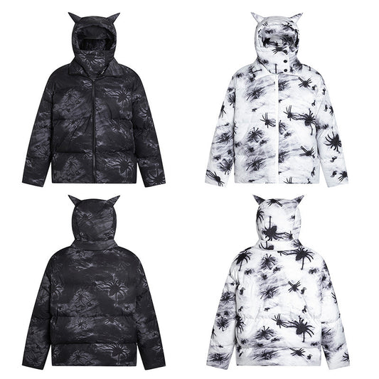 Retro Stand-up Collar Thermal Cotton-padded Loose All-match Couple