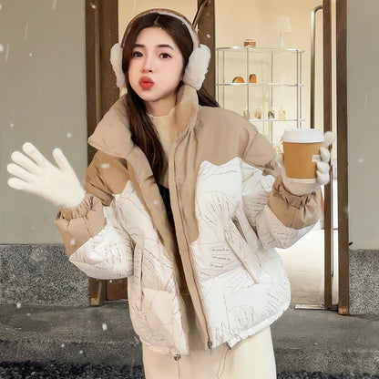 Short Korean Style Trend Multicolor Bread Coat