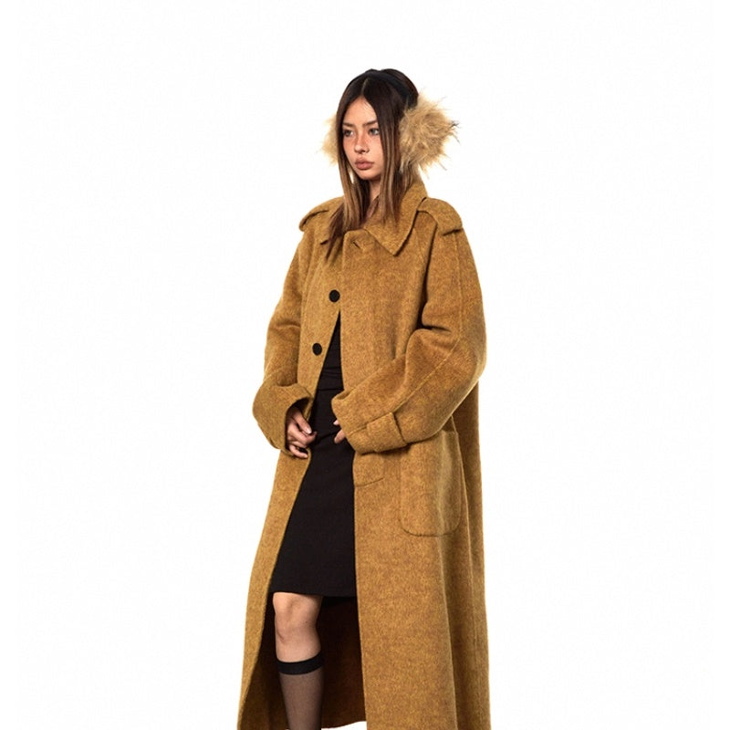 High-support Wool Handmade Double-faced Woolen Goods Long Autumn And Winter High-grade Overcoat Coat