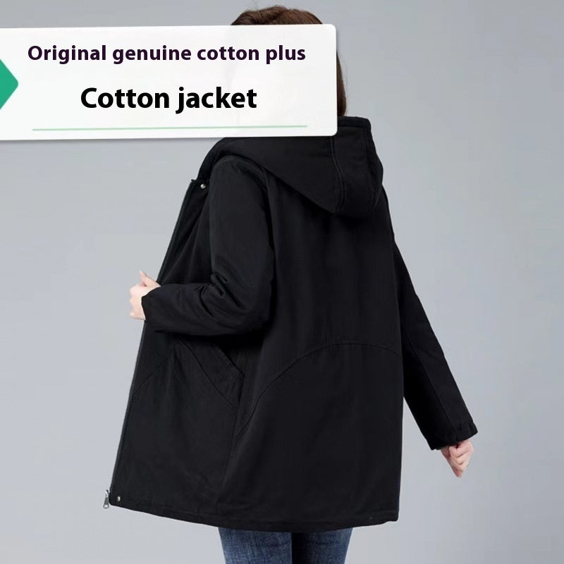 Loose Middle-aged And Elderly Casual Cotton-padded Jacket Women