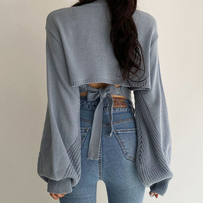 Short Slimming Versatile Knitted Top