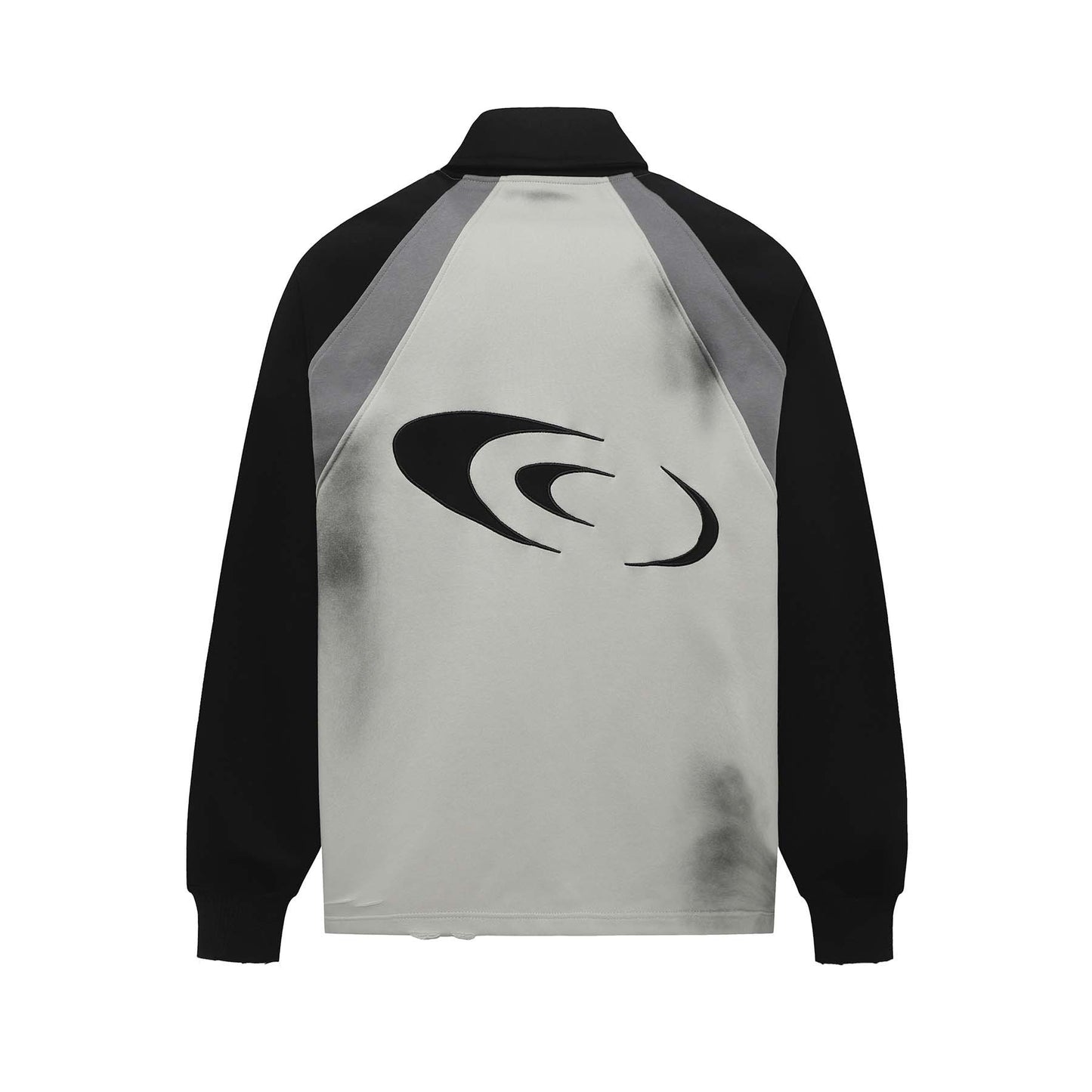 Street Distressed Color Matching Letters Long Sleeve Men's And Women's Tops