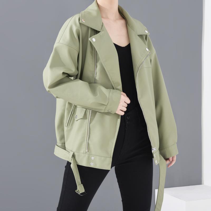 Autumn Loose Pu Leather Jacket Student Motorcycle Jacket