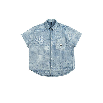 Short Sleeve Lapel Shirt For Men And Women