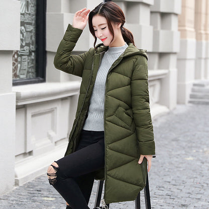 Down Padded Jacket Plus Size Thickening Slim Mid-length Women's Clothing
